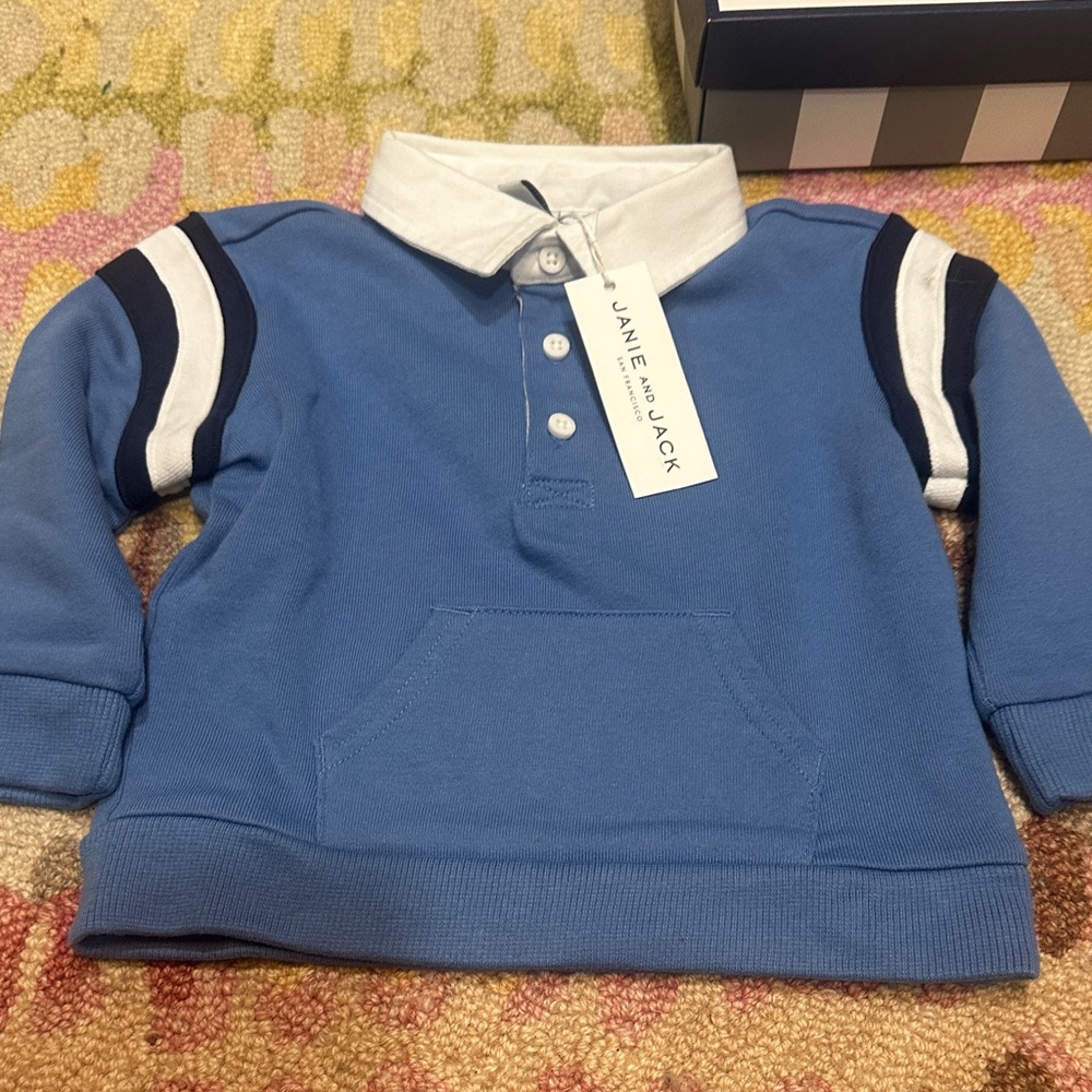 HP 🎉 NWT Janie and Jack Sweat Set & Socks - Picture 2 of 8